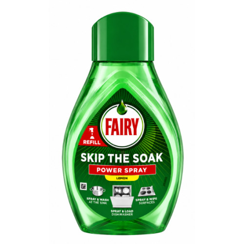 Засіб для миття посуду Fairy Skip The Soak Power Spray Lemon (рефіл), 500 мл